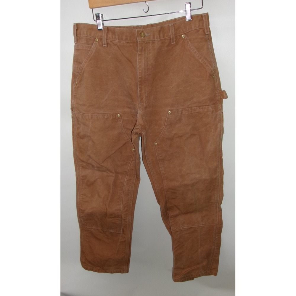Carhartt Double Knee Work Pants – Men's 36x30 – Brown – Made in Mexico – Used